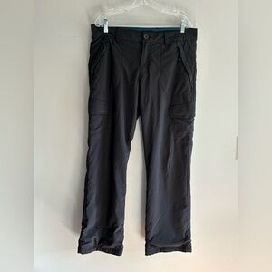 Eddie Bauer Women’s Size12 Black Fleece-Lined Cargo Hiking Pants Water-Resistant